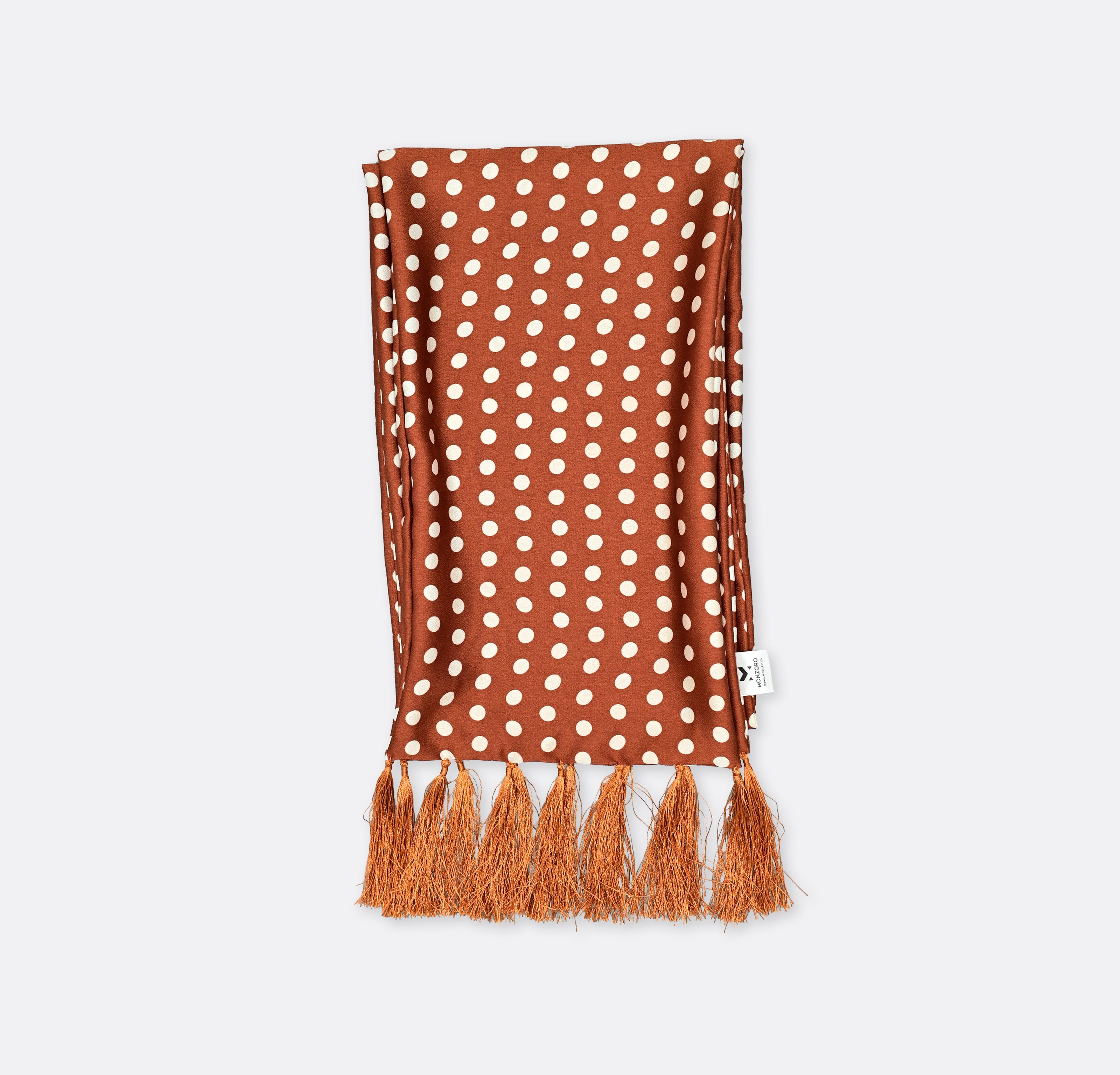 Copper Base Polka - Silk Men Scarf by Monzoro – view 2