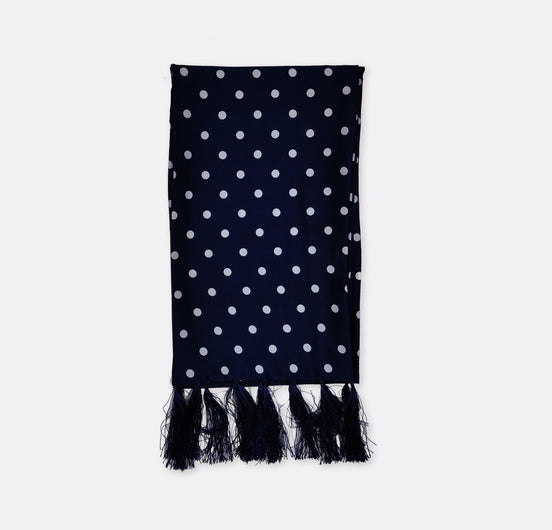 Blue Polka Drops Silk Men Scarf by Monzoro – view 2