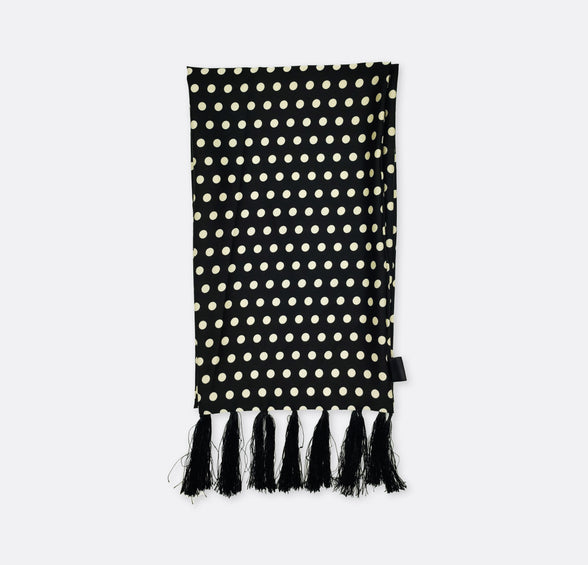 Black Base Polka - Silk Men Scarf by Monzoro – view 2