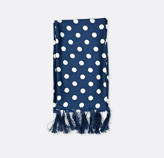 Navy Polka - Silk Men Scarf by Monzoro – view 2