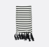 Black & White Stripes Silk Men Scarves