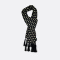 Black Base Polka - Silk Men Scarf by Monzoro