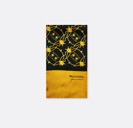 Golden Mirage Pattern Silk Scarf by Monzoro – view 2
