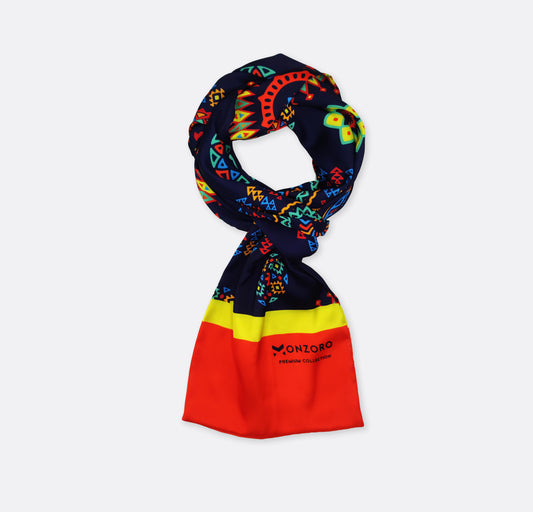 Truck Art Ethnic Silk Scarf
