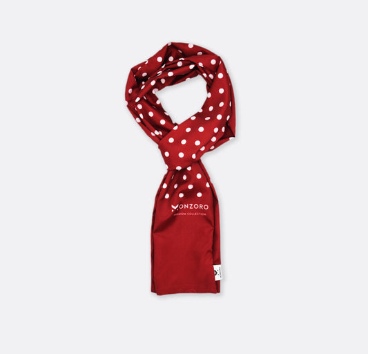 Maroon Dot Polka - Silk Men Scarf