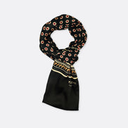 Black & Gold Reversible - Silk Men Scarf by Monzoro