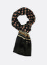 Black & Gold Reversible - Silk Men Scarf by Monzoro