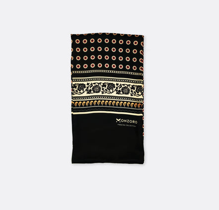 Black & Gold Reversible - Silk Men Scarf by Monzoro – view 2