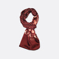Chocolate Brown Polka Drops - Silk Scarf by Monzoro