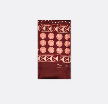 Chocolate Brown Polka Drops - Silk Scarf by Monzoro – view 2