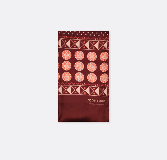 Chocolate Brown Polka Drops - Silk Scarf by Monzoro – view 2