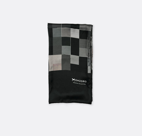 Black & White Abstract - Silk Scarf by Monzoro – view 2