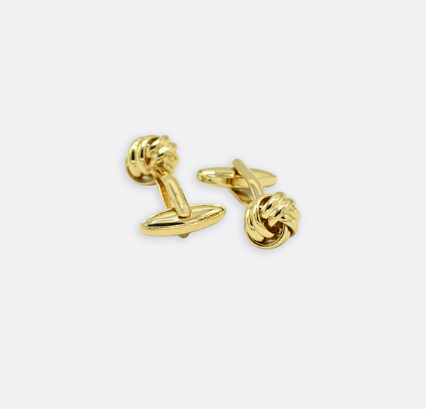 Mini Weave Knot - Golden Cufflinks