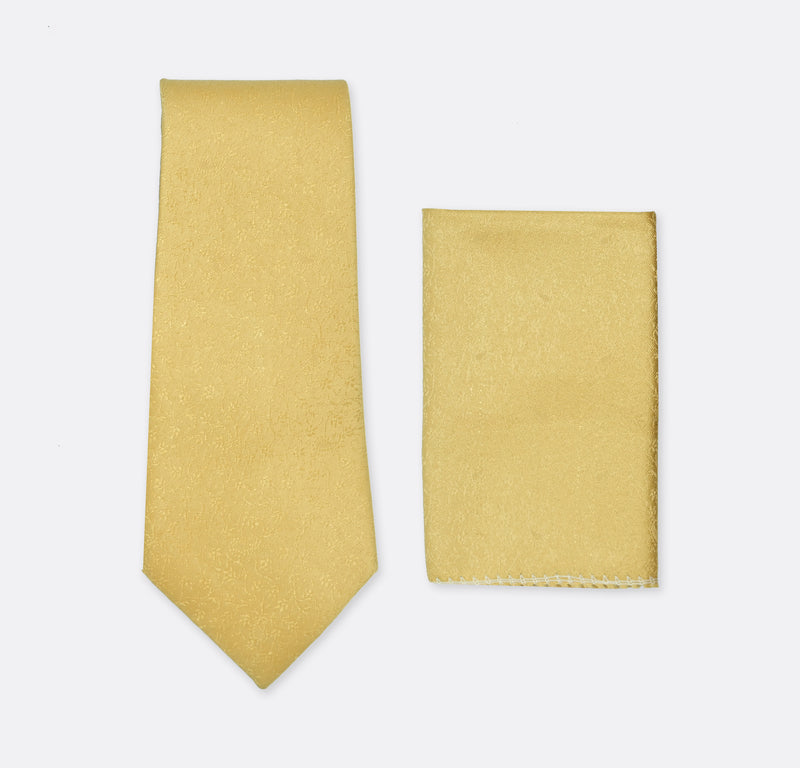 Honey Gold Self Tie & Pocket Square set