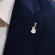 White Guitar Lapel Pin