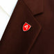 Classic Knight Shield Red and Gold Lapel Pin