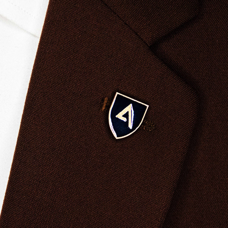 Classic Knight Shield – Blue And Gold Lapel Pins
