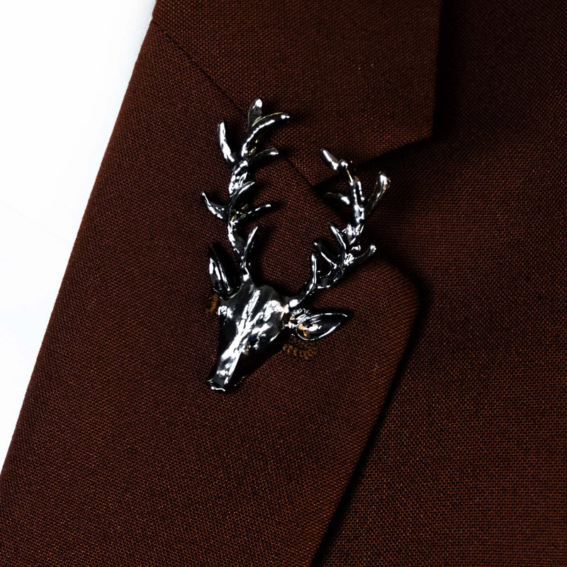 Alpha Antler - Black Metal Lapel Pins