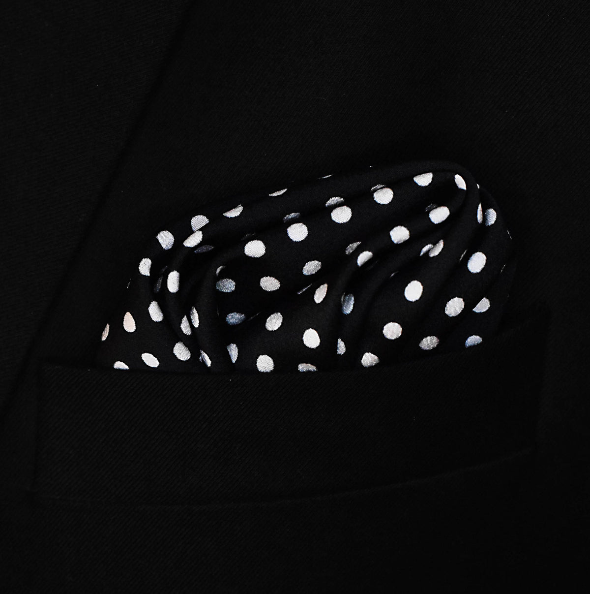 Point Black Silk Pocket Square by Monzoro – view 5