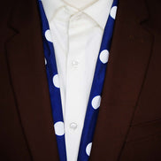 Navy Polka - Silk Men Scarf by Monzoro – view 5