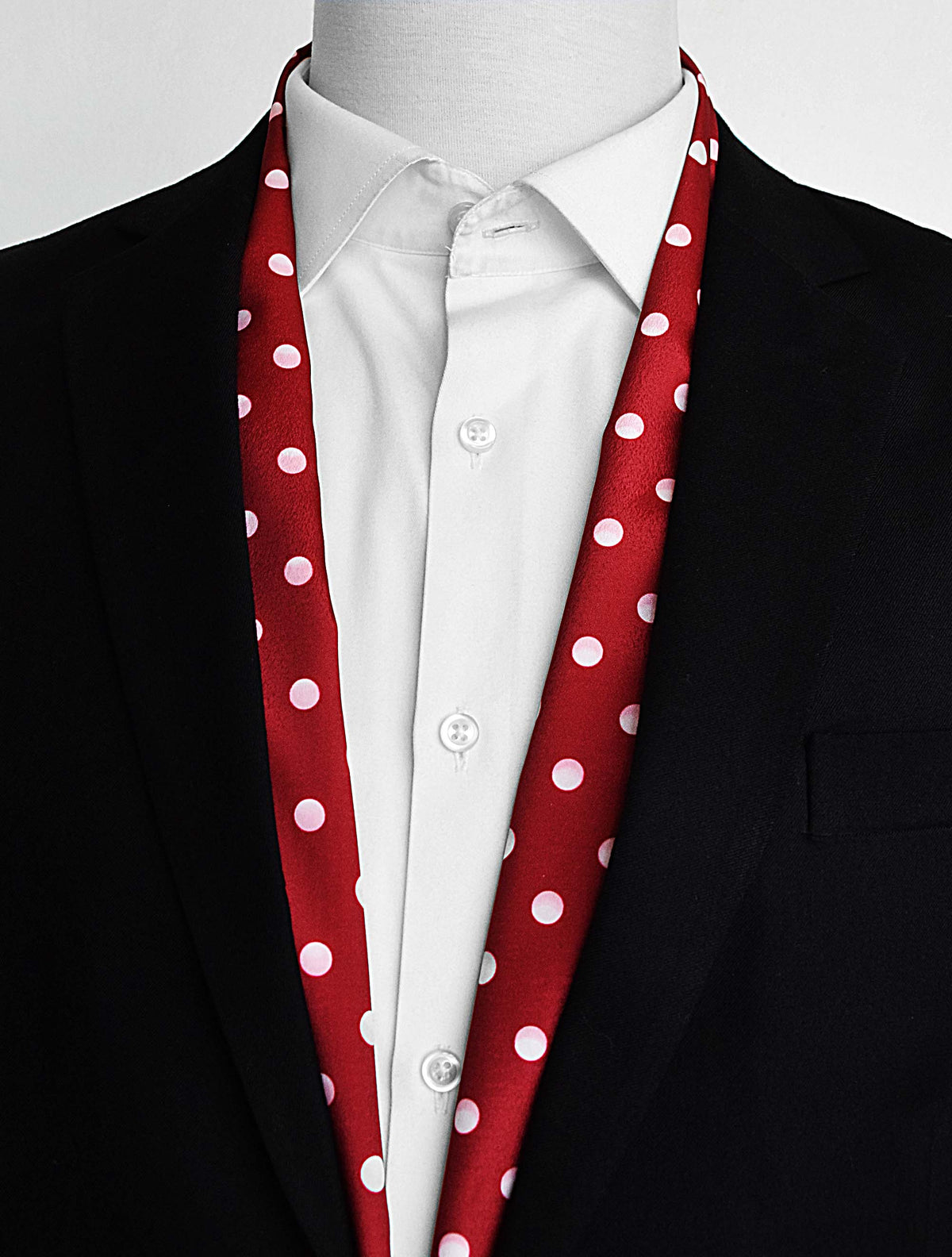 Maroon Dot Polka - Silk Men Scarf by Monzoro – view 4