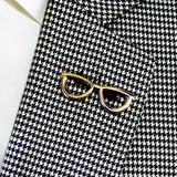 Golden EyeGlasses Lapel Pins