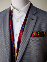 MAROON PAISLEY AND FLORAL - SILK SCARf and pocket square set