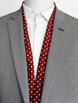 Maroon Mini Dot Polka - Silk Men Scarves