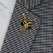 Antique Markhor - Bright Golden Lapel Pin