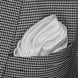 Pearl White Paradigm Silk Pocket Square by Monzoro – view 4