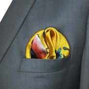 Morning Bird – Silk Pocket Square by Monzoro – view 5