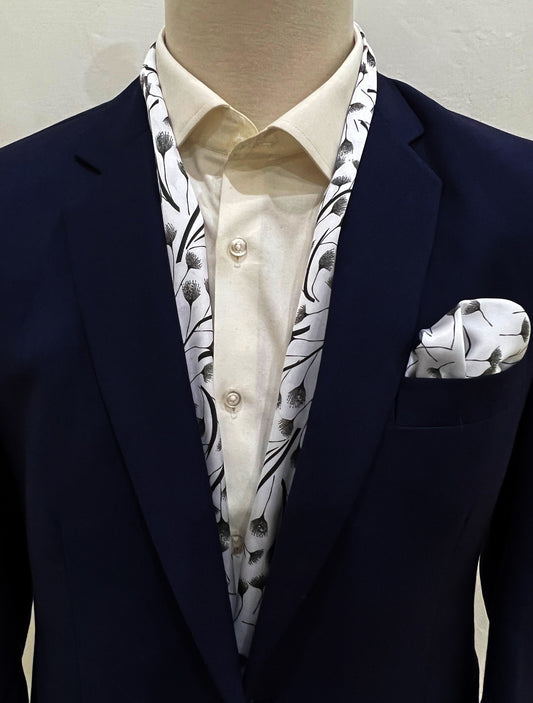 Modern Floral - Silk Scarf and Pocket Square Set