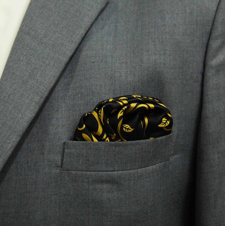 Chinese Floral Art – Silk Pocket Square by Monzoro – view 5