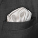 Pearl White Paradigm Silk Pocket Square by Monzoro – view 5