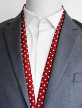 Maroon Mini Dot Polka - Silk Men Scarves