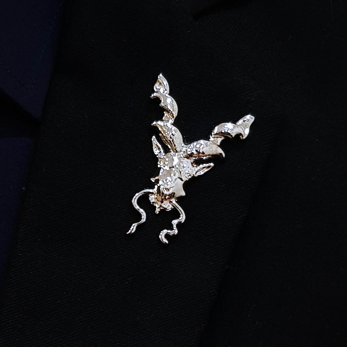 Antique Markhor - Silver Lapel Pin