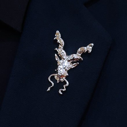 Antique Markhor - Silver Lapel Pin