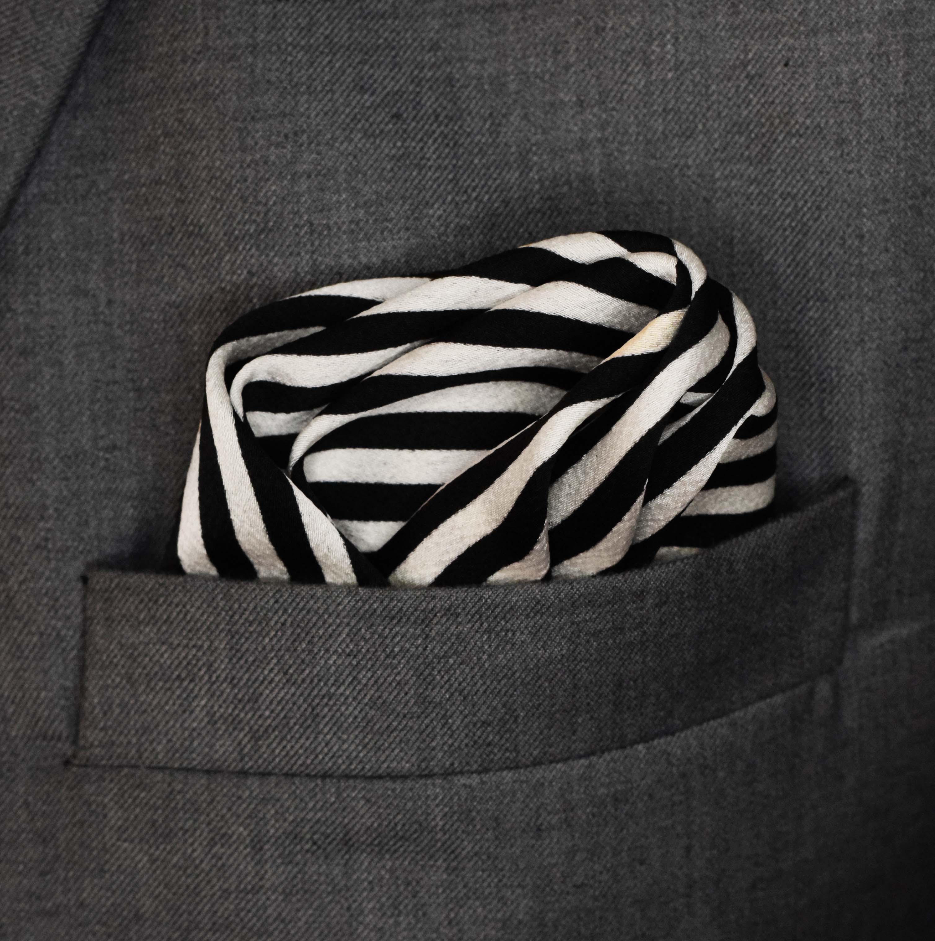 Retro Run Silk Pocket Square by Monzoro – view 7