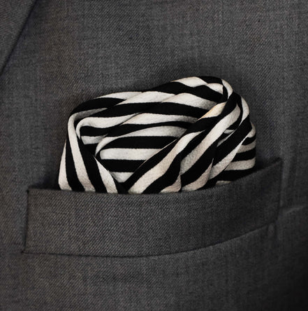 Retro Run Silk Pocket Square by Monzoro – view 7