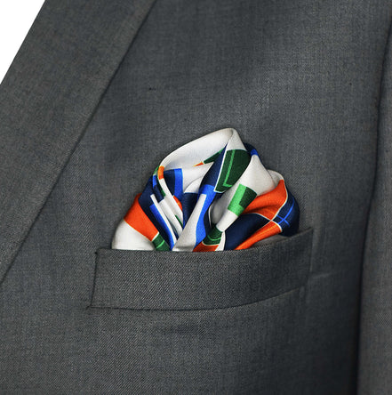 Techno Illusion – Silk Pocket Square by Monzoro – view 5